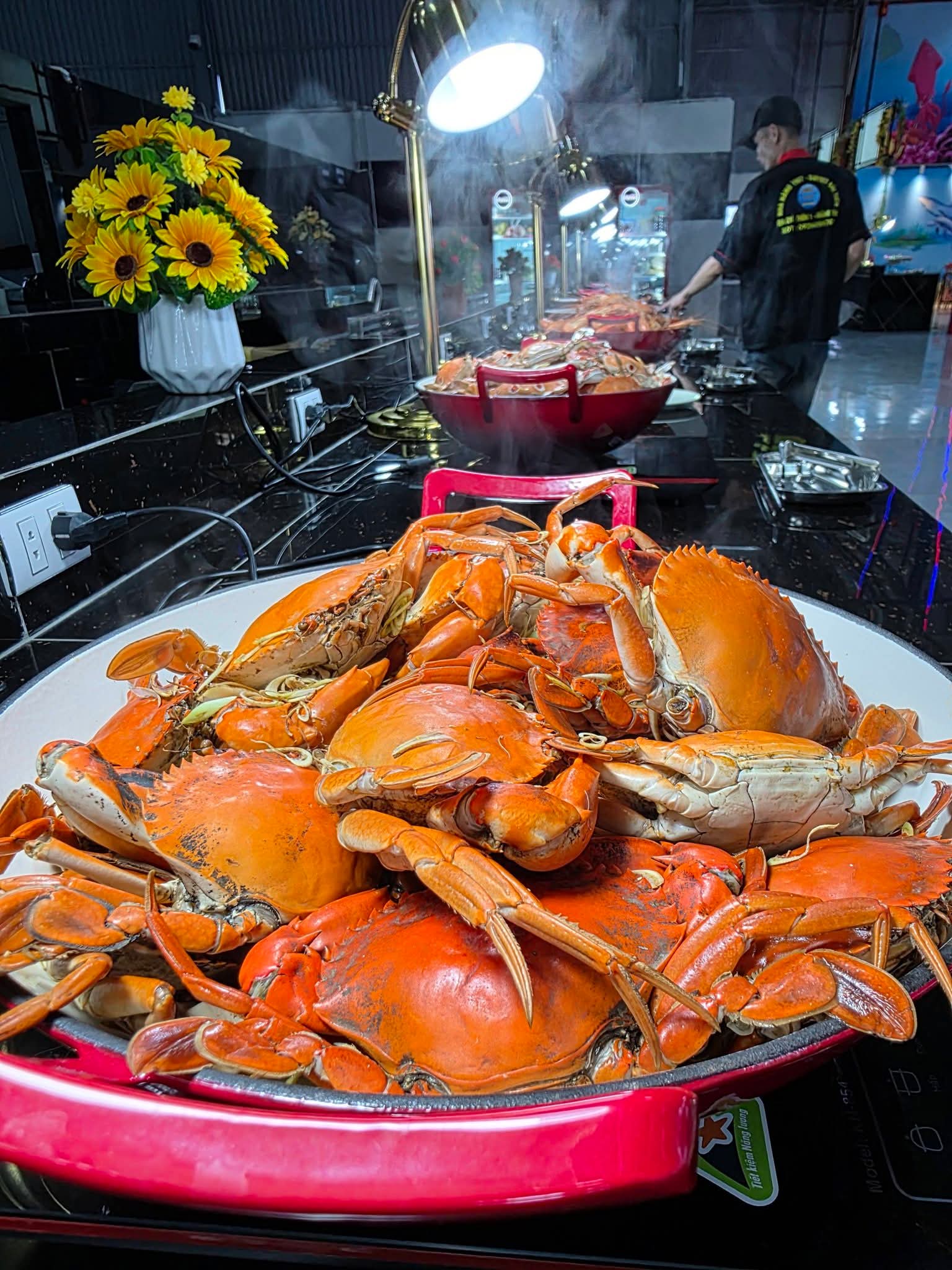 Hải sản tươi nướng BBQ tại villa Flamingo